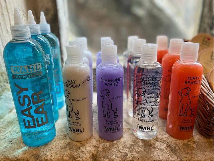 red head dog designs stock wahl grooming products at their salon in stroud